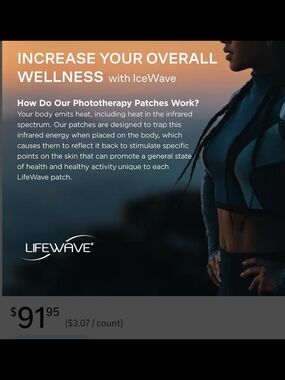 LifeWave Phototherapy Wellness Patches - Teal/Black Packaging